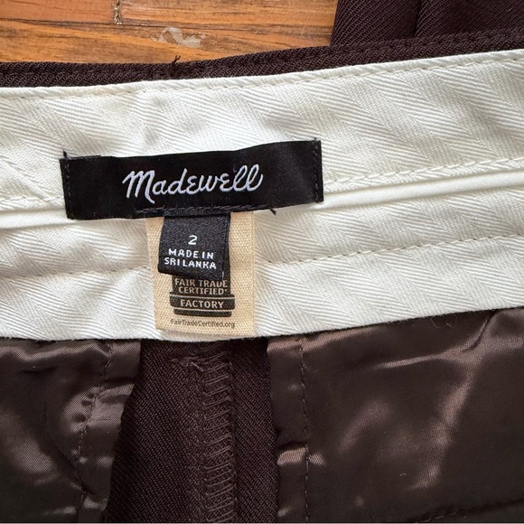 Madewell The Harlow Superwide-Leg Trousers Dark Carob Chocolate Brown size 2 - Picture 4 of 14